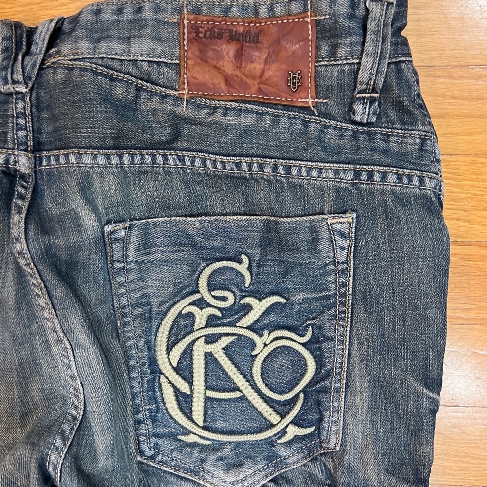 Ecko 1972 Unltd Mens Jeans Blue Denim. Size W36 Embroidered RN# 93536